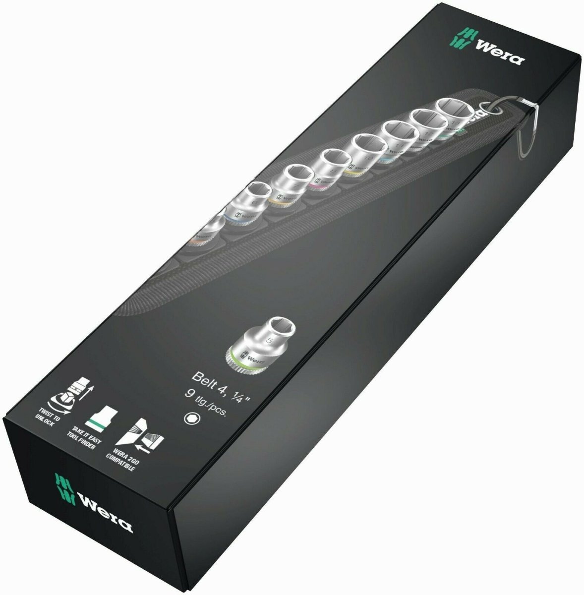 Wera 8790 HMA Belt 4 Zyklop Socket Belt Set 1/4" Drive Metric