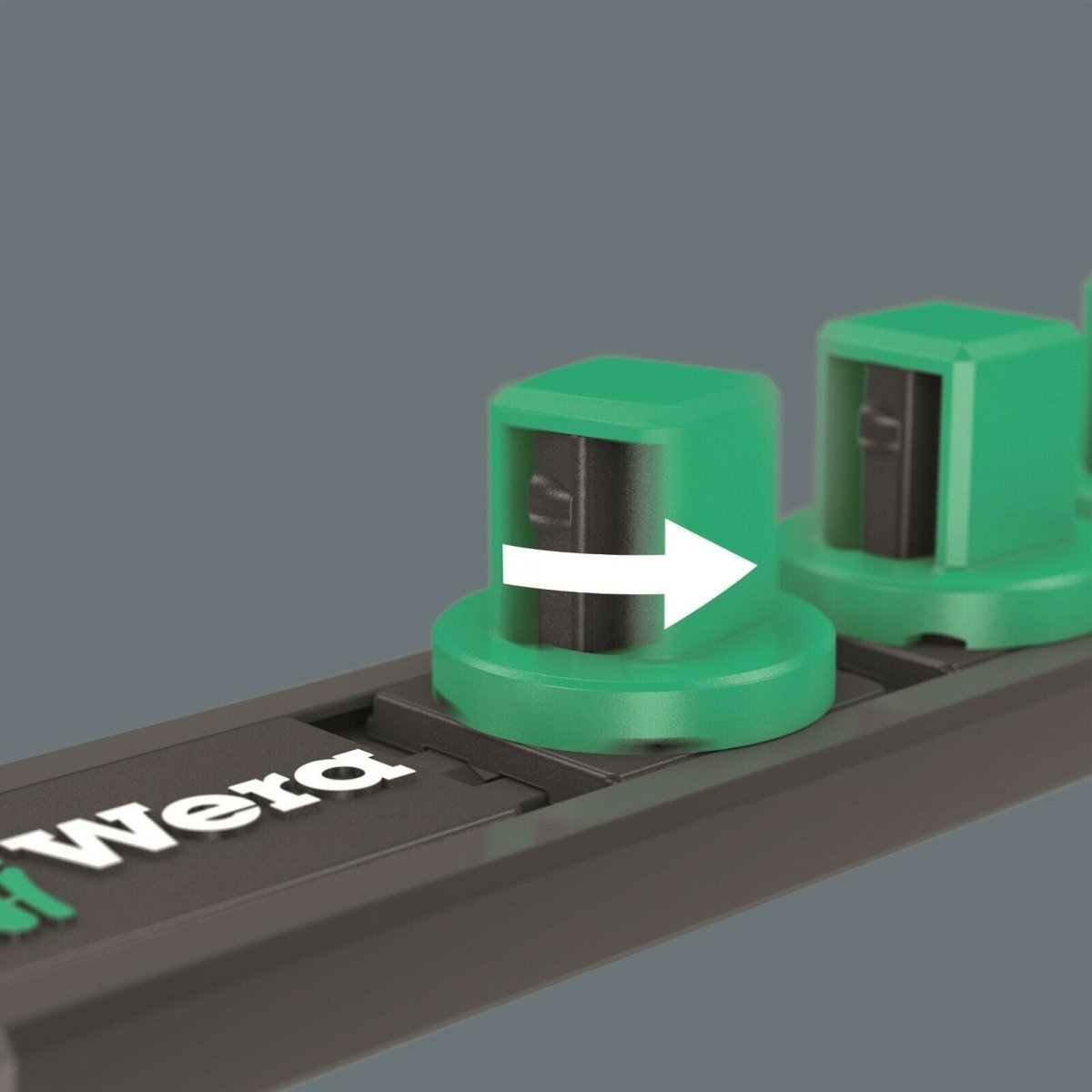 Wera B Zyklop Magnetic Rail Socket Set 3/8" Drive 9 Pieces SAE